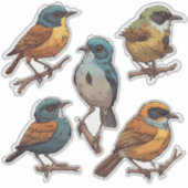 Frühlings-Singvogel-Aufkleber-Set-Kollektion 🐦 Aufkleber (Vorderseite)