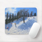 Frühlings-Skifahrer Verbier 2010 Mousepad (Mit Mouse)