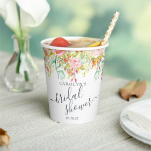 Frühlings-Sommer-Blumen Brautparty Pappbecher