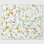Frühlings Sommer Wildblumen Geschenkpapier (Flach)