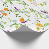 Frühlings Sommer Wildblumen Geschenkpapier (Ecke)