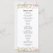 Frühlings-Sommer-Wildblumen-Hochzeitsprogramm (Rückseite)