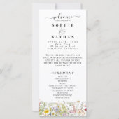 Frühlings-Sommer-Wildblumen-Hochzeitsprogramm (Vorderseite)