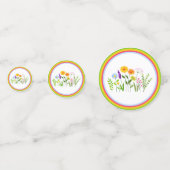 Frühlings Sommer Wildblumen Konfetti (Rückseiten)