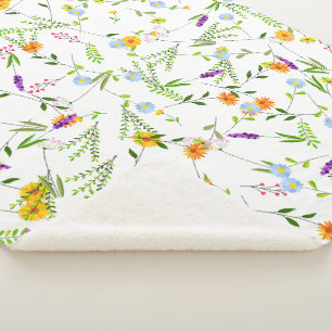 Frühlings Sommer Wildblumen Sherpadecke