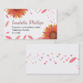 Frühlings-Sonnenblume-Visitenkarteschablone Visitenkarte (Vorne/Hinten)