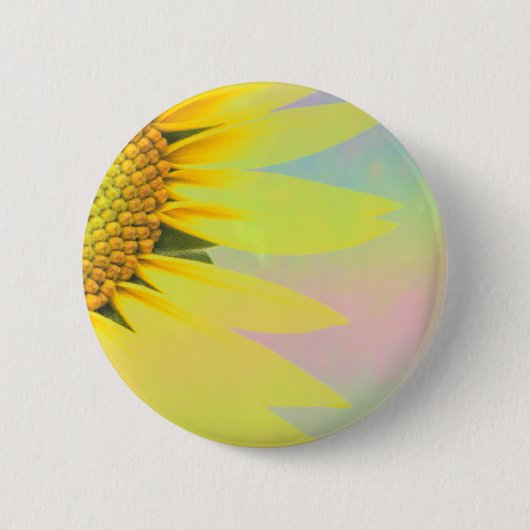 Frühlings-Sonnenblumen Button (Vorderseite)