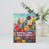 Frühlings-Sonnenlicht Florale Postkarte (Stehend Vorderseite)