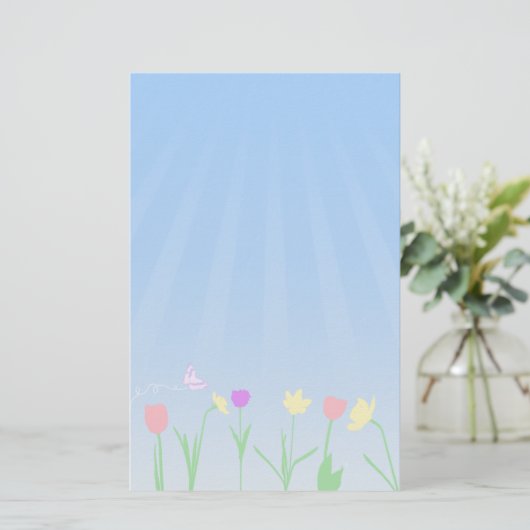 Frühlings-Szene stationär Briefpapier (Stehend Vorderseite)