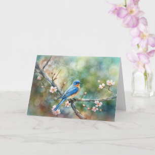 Frühlings-Tagundnachtgleiche-Grüße Blüten und Blau Karte