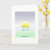 Frühlings-Tagundnachtgleiche-Karte Karte (Gelbe Blume)