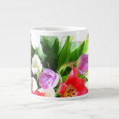 Frühlings-Tulpe-Blumen Jumbo-Tasse (Vorderseite)