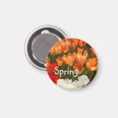 Frühlings-Tulpe-Blumenmagneten Orangen-Tulpen Magnet (Vorderseite/Rückseite)