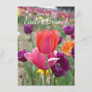 Frühlings-Tulpe-Ostern-Brunch Einladung