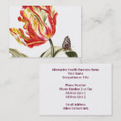 Frühlings-Tulpe-Schmetterlings-alternative mit Visitenkarte (Vorne/Hinten)