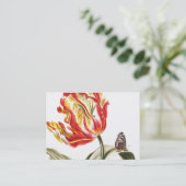 Frühlings-Tulpe-Schmetterlings-alternative mit Visitenkarte (Stehend Vorderseite)