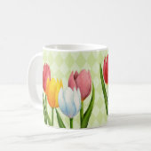Frühlings-Tulpe-Tasse Kaffeetasse (Vorderseite Links)