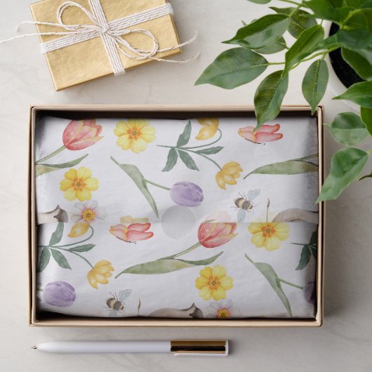 Frühlings-Tulpen-Blumen-Dekoupage Seidenpapier (Geschenk)