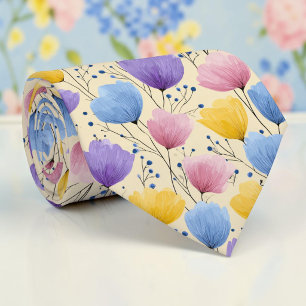 Frühlings-Tulpen-Blumen-Schlips Krawatte