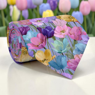 Frühlings-Tulpen-Blumen-Schlips Krawatte