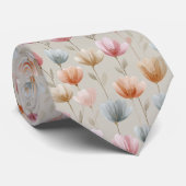 Frühlings-Tulpen-Blumen-Schlips Krawatte (Gerollt)