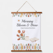 Frühlings-Tulpen Blumen Wandteppich Mit Holzrahmen (Vorderseite)