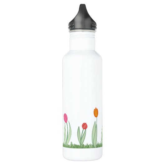 Frühlings-Tulpen Edelstahlflasche (Links)