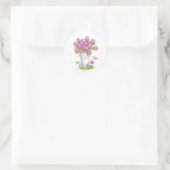 Frühlings-Tulpen-Eimer-Aufkleber Runder Aufkleber (Tasche)