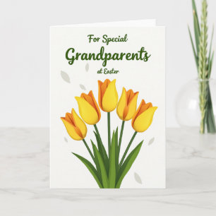 Frühlings-Tulpen-Familien-Grußkarte Karte