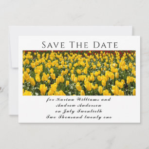 Frühlings-Tulpen-Flat-Save-the-Date-Karte Save The Date