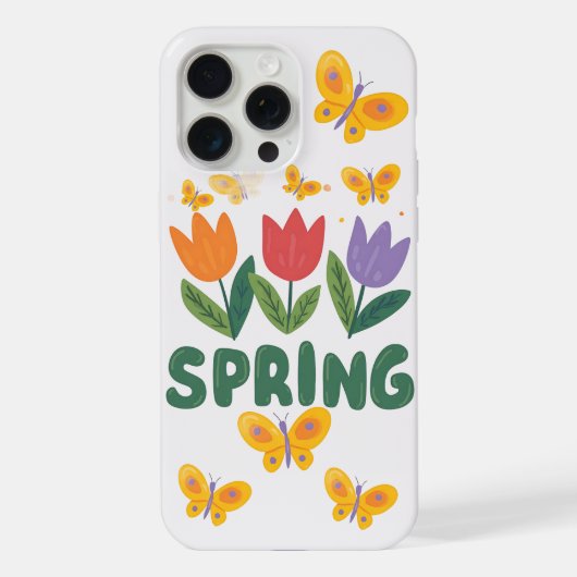 Frühlings-Tulpen iPhone Hülle (Rückseite)