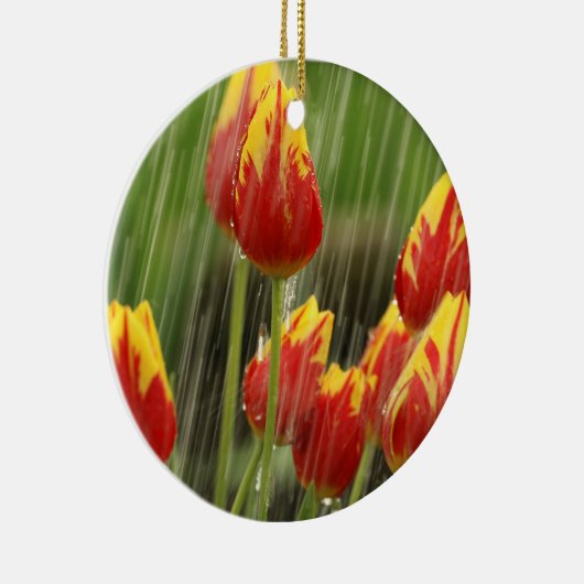 Frühlings-Tulpen Keramik Ornament (Rechts)