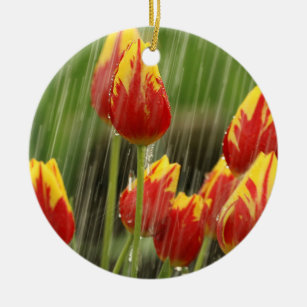 Frühlings-Tulpen Keramik Ornament