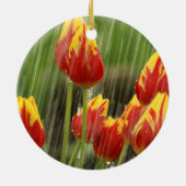 Frühlings-Tulpen Keramik Ornament (Hinten)