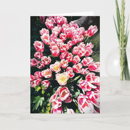 Frühlings-Tulpen-Leerkarte Einladung (Vorderseite)