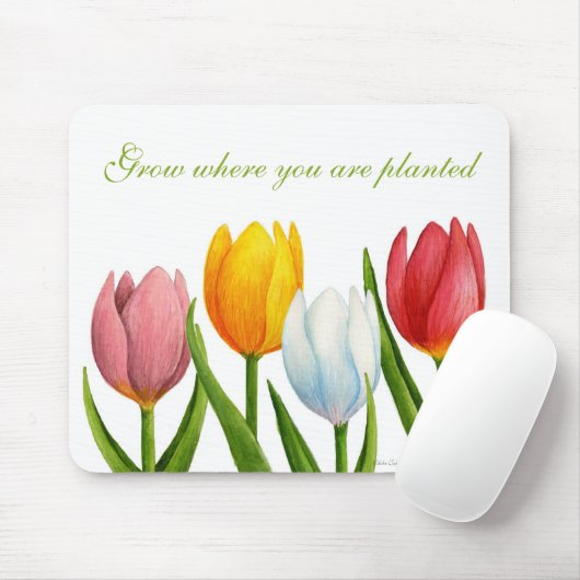 Frühlings-Tulpen Mousepad (Mit Mouse)
