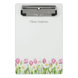 Frühlings-Tulpen & Narzissen Florales Mini-Clipboa Mini Klemmbrett