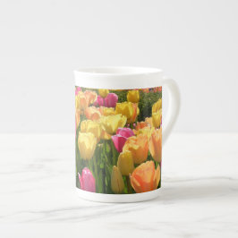 Frühlings-Tulpen Porzellantasse