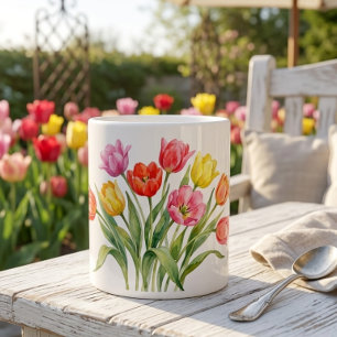 Frühlings-Tulpen Spezialtasse Jumbo-Tasse
