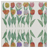 Frühlings-Tulpen Stoff (Nahaufnahme)