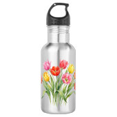 Frühlings-Tulpen-Wasserflasche Edelstahlflasche (Vorderseite)