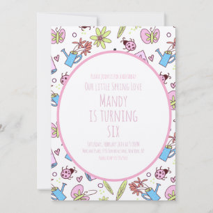 Frühlings- und Bücher-Geburtstagsfeier Einladung