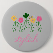 Frühlings- und Sommerblumen - Maßgeschneiderte Mäd Button (Vorderseite)