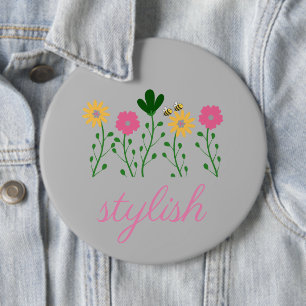 Frühlings- und Sommerblumen - Maßgeschneiderte Mäd Button