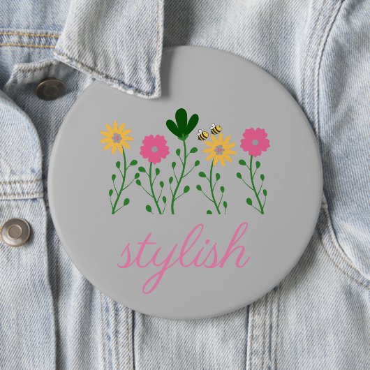 Frühlings- und Sommerblumen - Maßgeschneiderte Mäd Button (Beispiel)