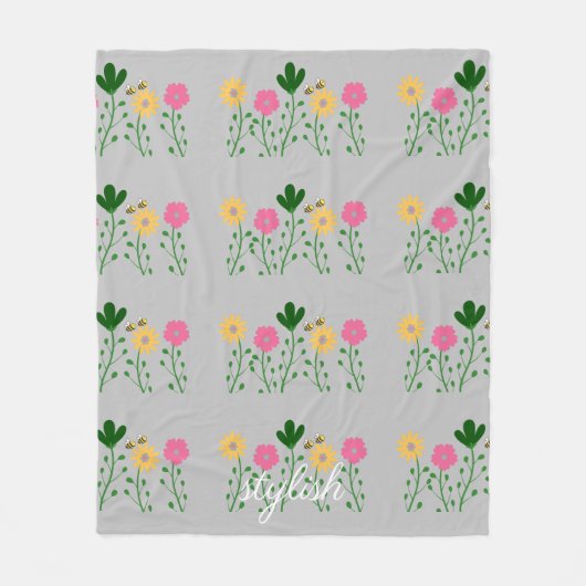 Frühlings- und Sommergäste Fleecedecke (Vorderseite)