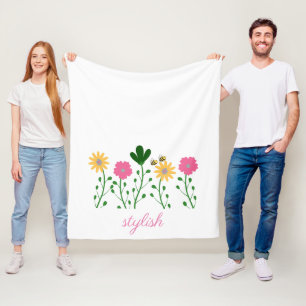 Frühlings- und Sommergäste Fleecedecke