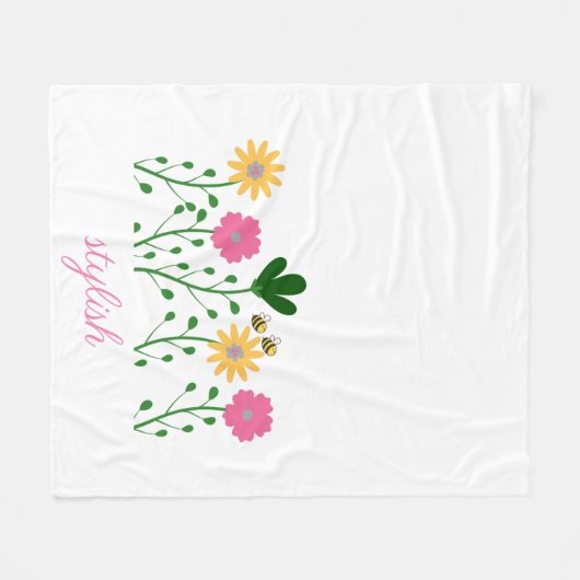 Frühlings- und Sommergäste Fleecedecke (Vorderseite (Horizontal))