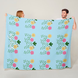 Frühlings- und Sommergäste Fleecedecke