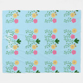 Frühlings- und Sommergäste Fleecedecke (Vorderseite (Horizontal))